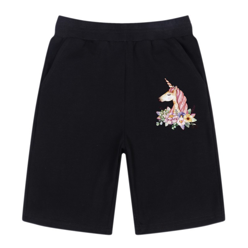 Quần bé gái mùa hè trẻ em Cotton Unicorn Quần short Quần áo Thời trang cho bé Quần ngắn