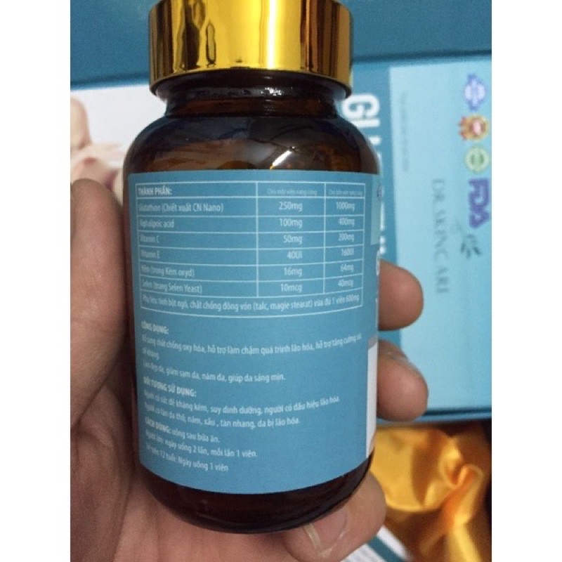 Viên uống trắng da mờ nám Glutathione Dr.Skincare 1000mg