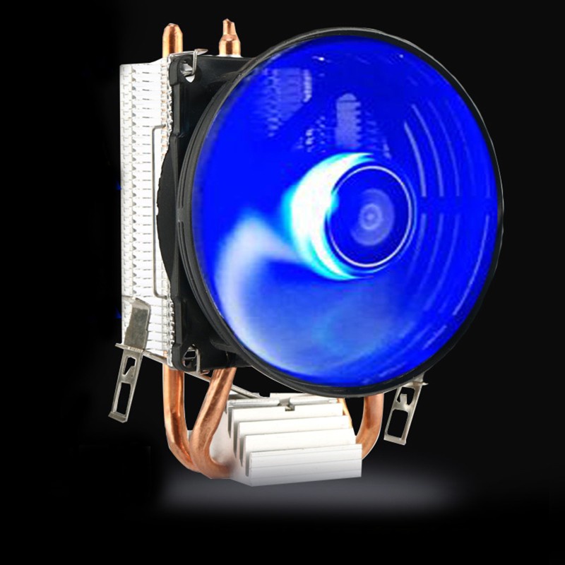 CRE  2 Heatpipe Aluminium PC CPU Cooler Cooling Fan For Intel 775/1155/1151 AMD 754/AM2