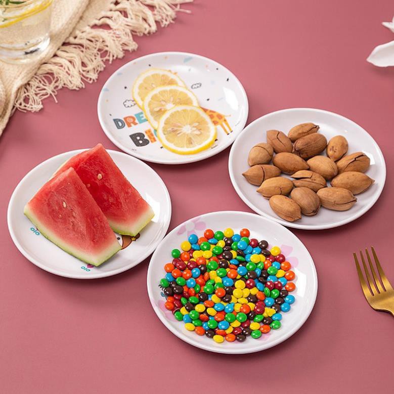 Đĩa nhựa phíp đựng bánh kẹo hoa quả cách điệu