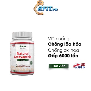 VIÊN UỐNG CHỐNG LÃO HOÁ ASTAXANTHIN 12MG NUU NUTRITION 180 VIÊN