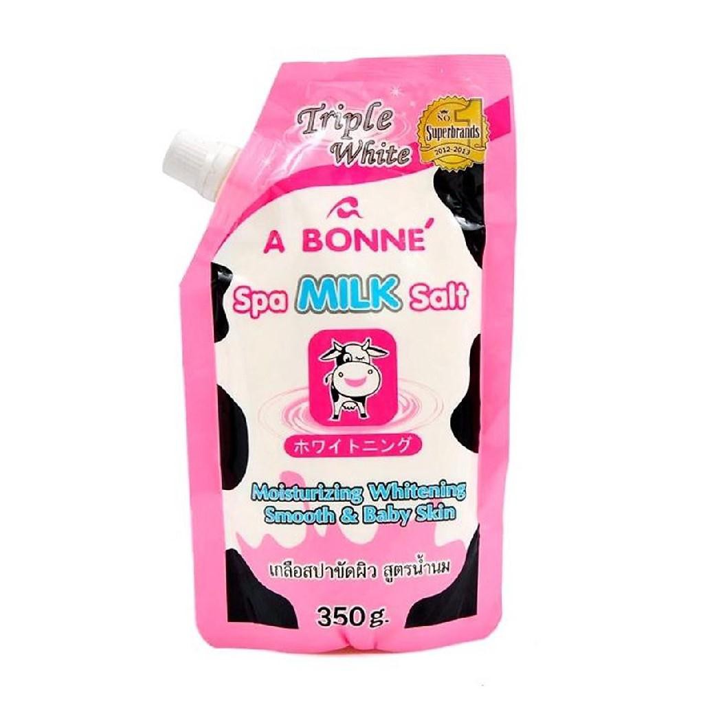 Muối Tắm tinh chất  Sữa Bò tẩy Tế Bào Chết A Bonne Spa Milk Salt Thái Lan 350gr
