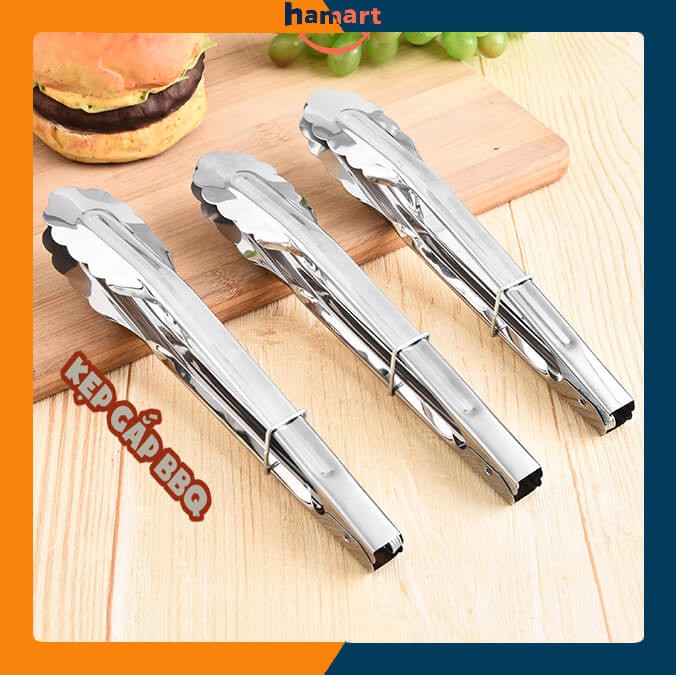 [RẺ NHẤT VN] Kẹp Gắp Thức Ăn Kẹp Gắp Thịt BBQ Kẹp Gắp Thực Phẩm Inox Tiện Dụng