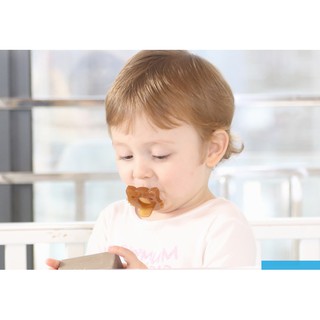 Núm Ti Giả Bằng Silicon Hình Gấu Cười Dễ Thương Cho Bé - Có Hộp Đựng