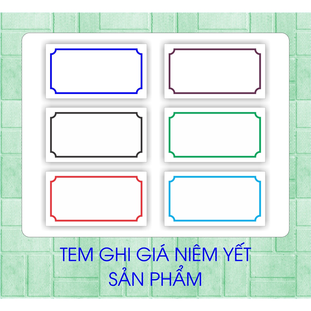 tem ghi giá sản phẩm