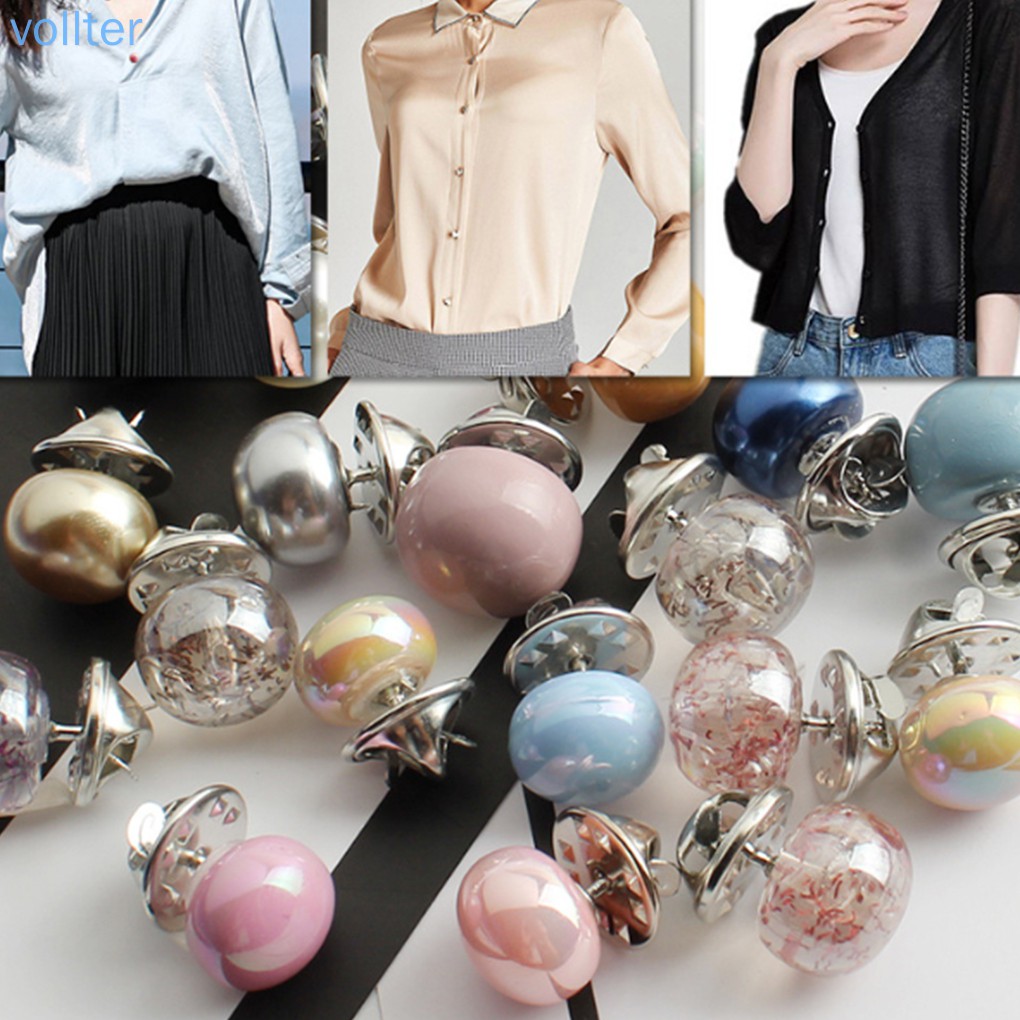 Set 10 nút ngọc trai nhân tạo để trang trí áo len