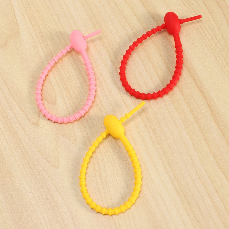 Set 40 Dây Silicone Buộc Túi Bánh Nhiều Màu Sắc Có Thể Tái Sử Dụng