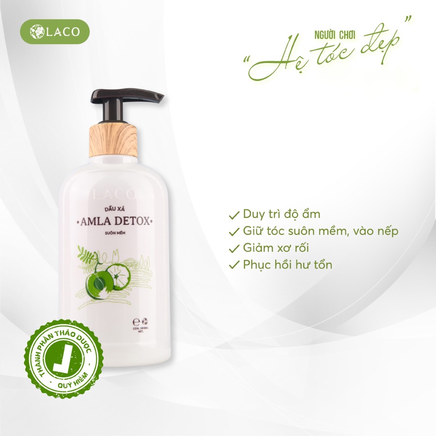 [Chính hãng] Dầu GỘI AMLA DETOX LACO - SẠCH GÀU & NGỪA RỤNG TÓC