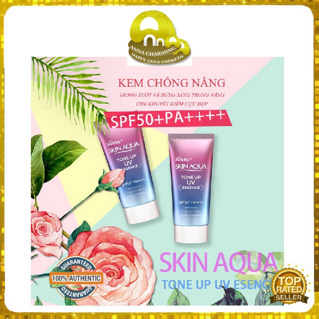 [HÀNG HỊN BILL HÃNG]  Kem Chống Nắng Skin Aqua Tone Up UV 80ml, Nâng Tone Dưỡng Da Làm Đẹp Mịn Màng Cam Kết Chính Hãng -