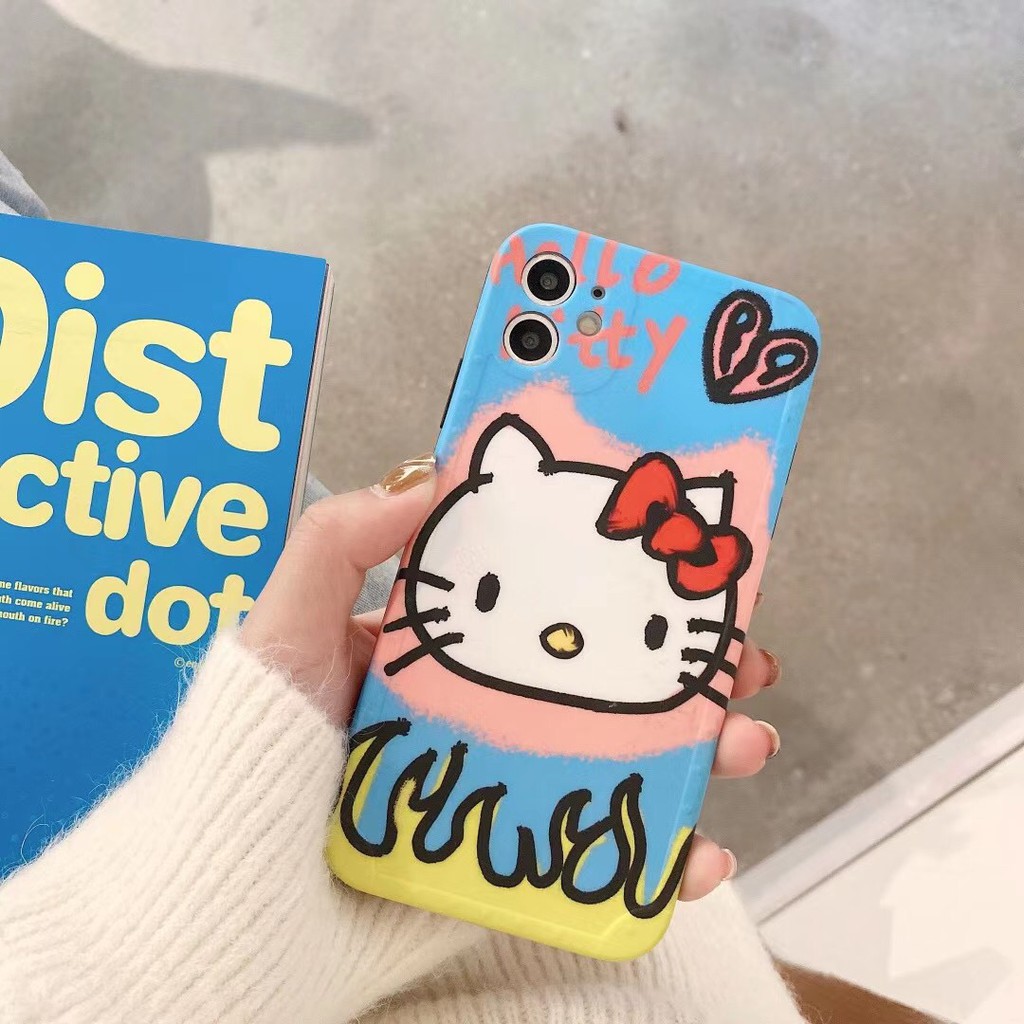 Hợp iphone case 12/12mini/12pro/12pro max/11/11pro/11pro max/xs max/xr/xs/x/8/7/8plus/7plus G Hello Kitty  Ống kính bảo vệ trọn gói