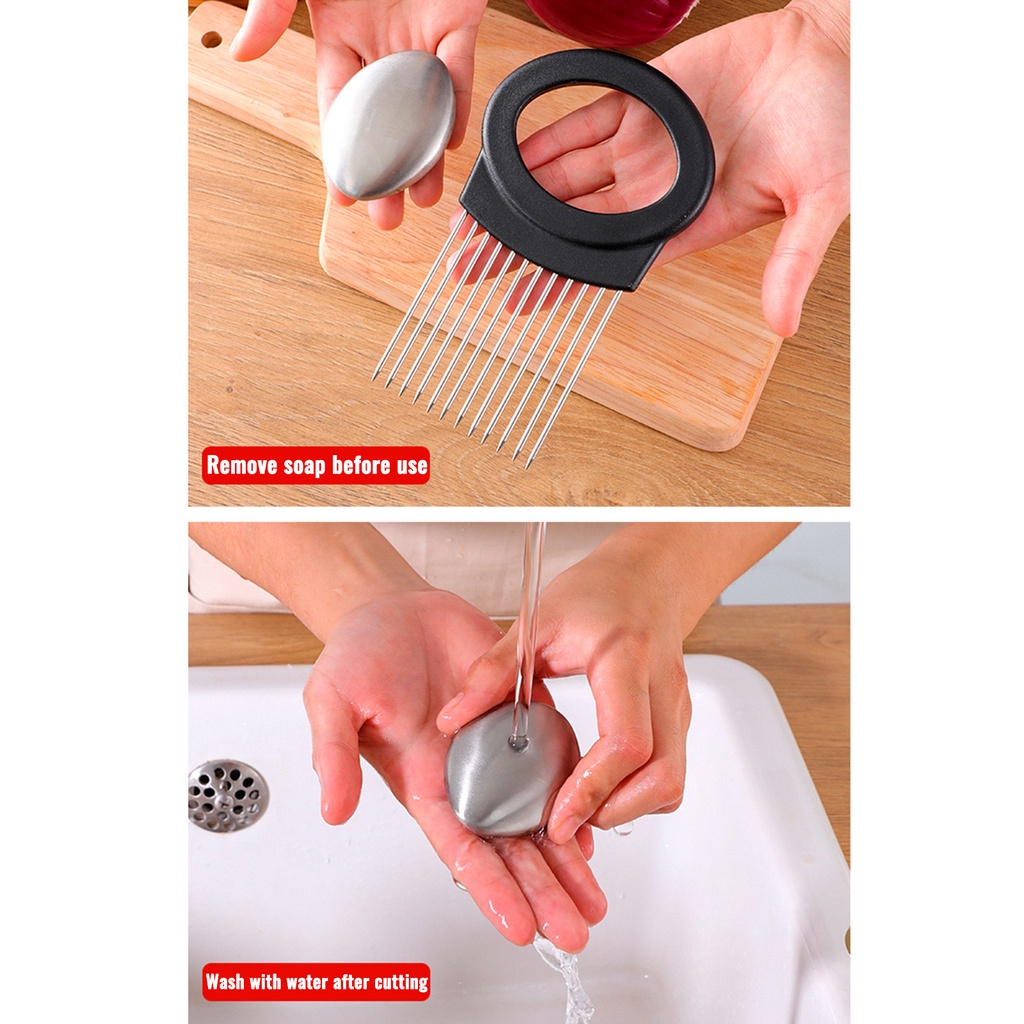Kiimii_Onions Holder All-In-One Stainless Steel Onions Holder Odor Remover Kitchen Tool_ | BigBuy360 - bigbuy360.vn