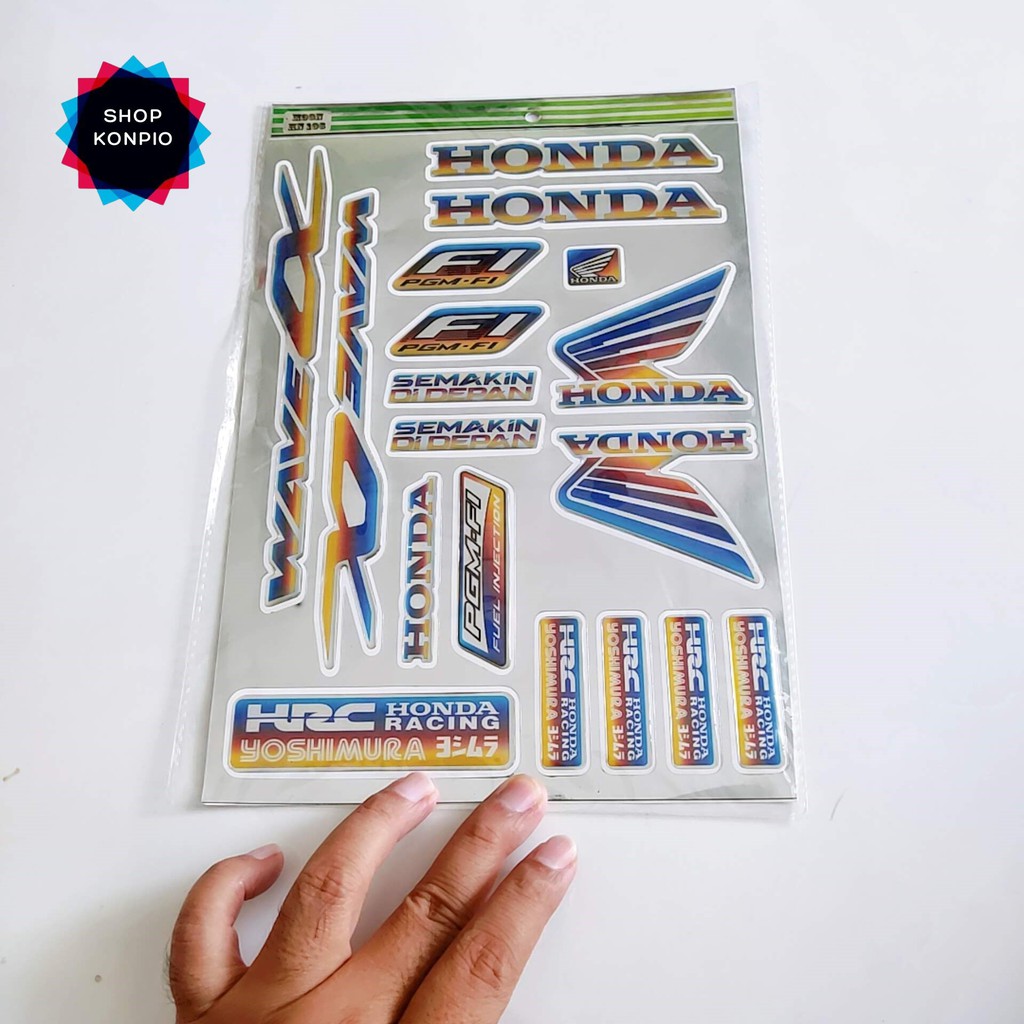 Bộ Tem Crom Dán Xe Wave Anpha Dập Nổi Cao Cấp Chống Thấm Nước, Chống Bay Màu ( Sticker )