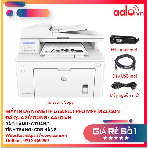 MÁY IN ĐA NĂNG HP LASERJET PRO MFP M227SDN ĐÃ QUA SỬ DỤNG - AALO.VN | BigBuy360 - bigbuy360.vn