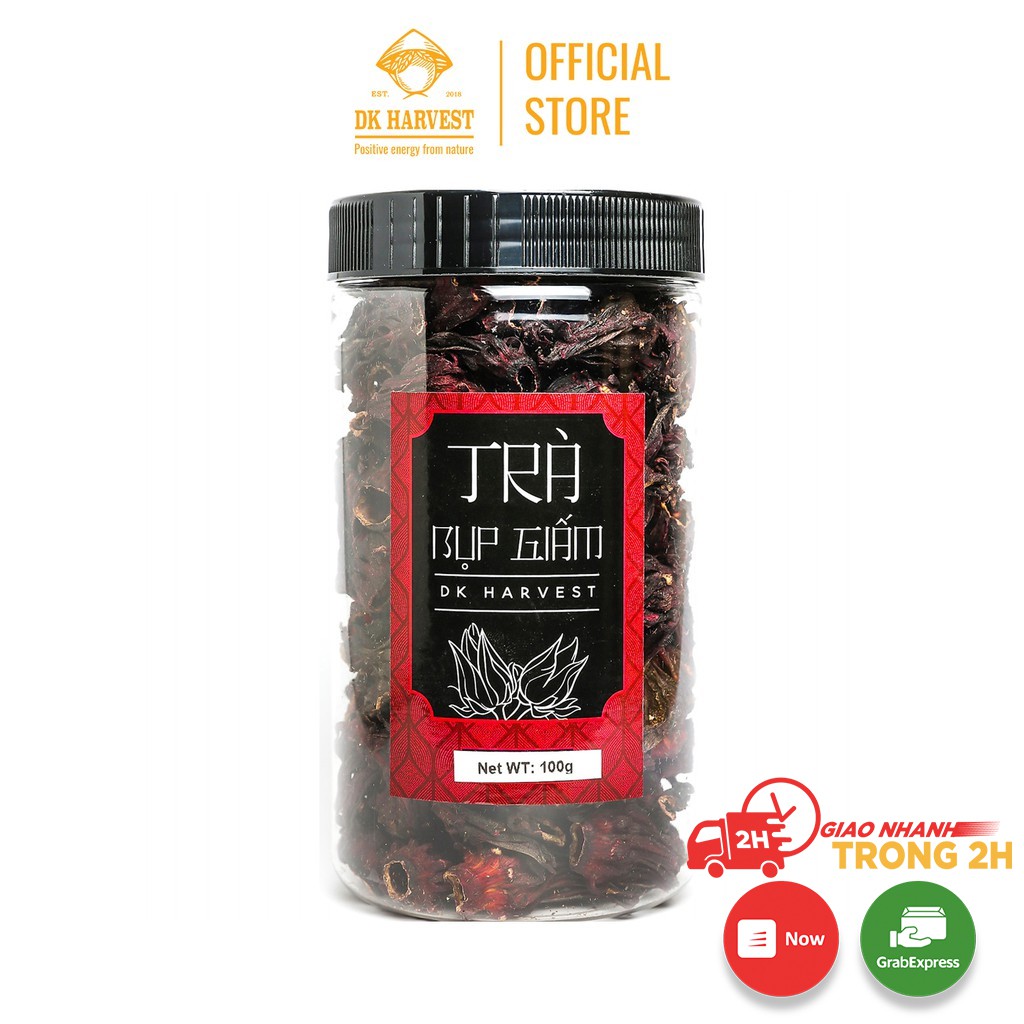 Trà Hoa Atiso Đỏ (bụp giấm) DK HARVEST Sấy Khô Nguyên Bông - Hộp 100g | BigBuy360 - bigbuy360.vn