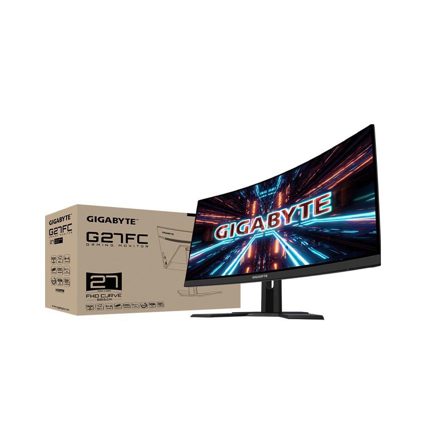 Màn hình Gigabyte G27FC (27 inch/FHD/VA/165Hz/1ms/250 nits/HDMI+DP/Cong)