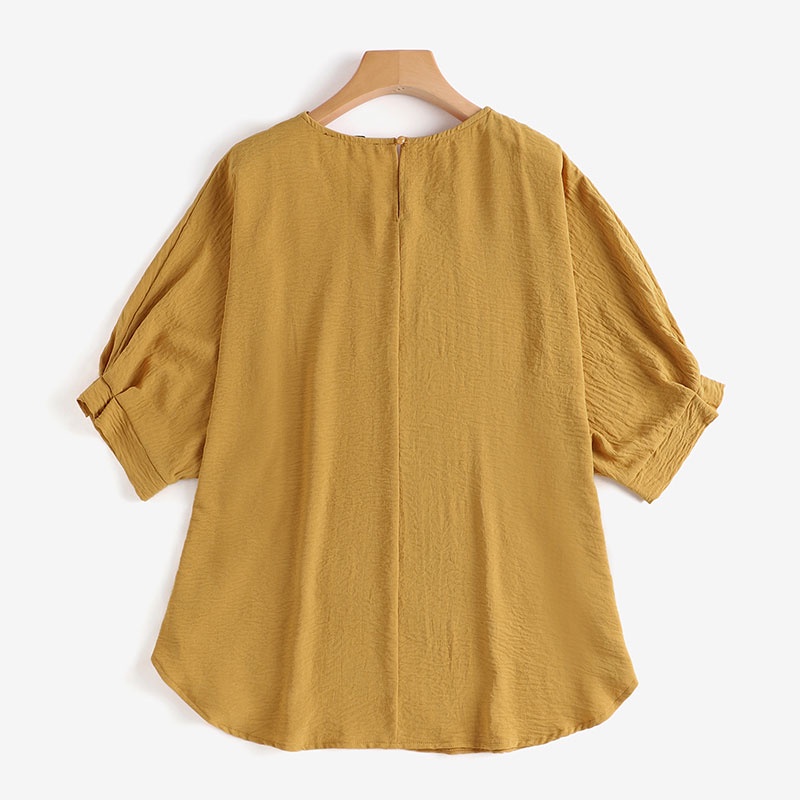 Zanzea Áo Nữ Tay Lửng Cổ Chữ V Thời Trang Thanh Lịch