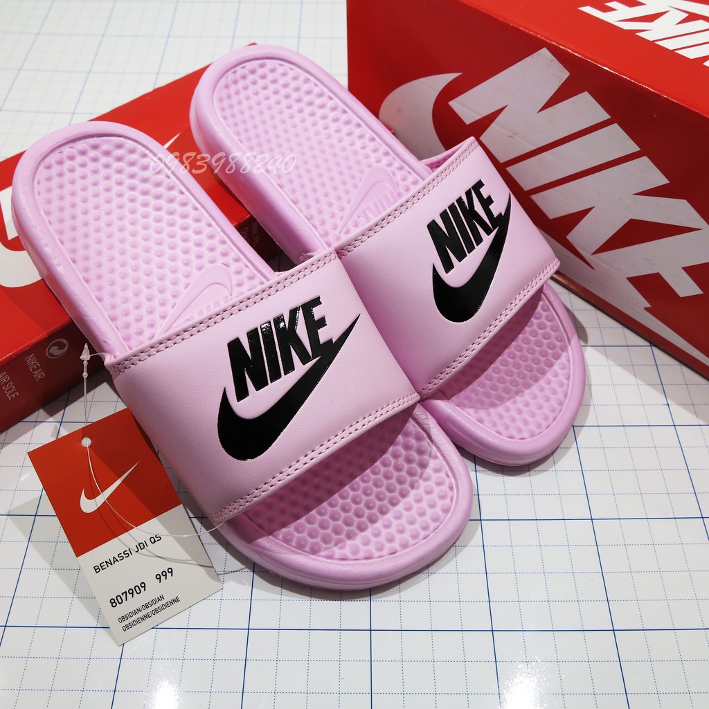 Dép Nike Nk FREE SHIP + hộp hãng + tem tag nike hàng loại 1.1 nike đế mềm êm hot trend quai ngang nam nữ. BH Slippers