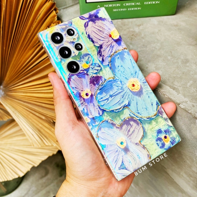 Ốp Lưng Samsung S23 Ultra / S23 Plus / S22 ULTRA / S21 Ultra / S21 Plus / S21 FE /  S20 Ultra / S20 FE Hoa Màu Nước