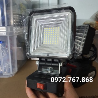 Đèn led 5 inch, 56w, ánh sáng tỏa, dùng pin makita 14-18v hoặc pin china 88vf, 99vf, 129vf, 288vf...