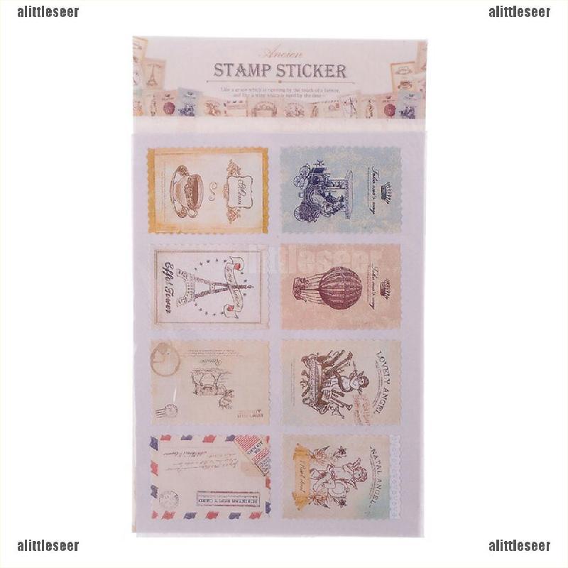 Set 2 Con Dấu Giấy Note Hình Tháp Eiffel Phong Cách Retro Trang Trí Sổ Tay