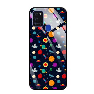 Ốp lưng điện thoại Samsung Galaxy A21s - Mặt Kính Cường Lực viền TPU