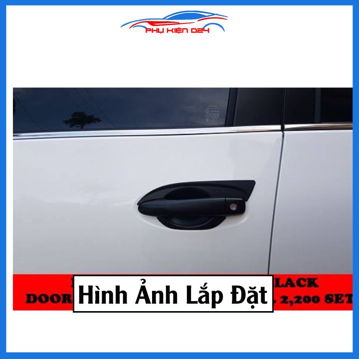Ốp tay hõm nhựa đen/mạ crom Navara 2016-2023 sáng bóng chống trầy bảo vệ cửa xe ô tô