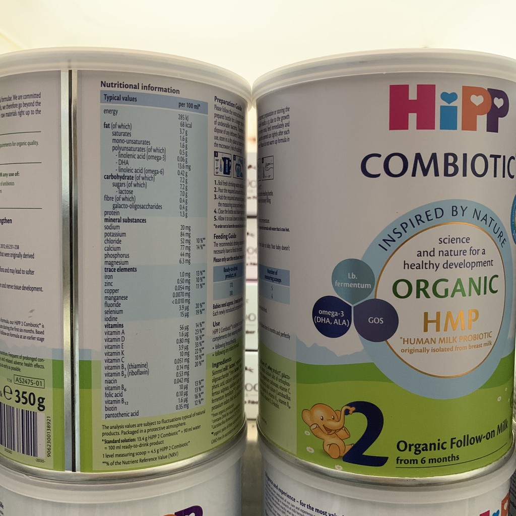 Sữa bột dinh dưỡng HiPP 2 Combiotic Organic 350g