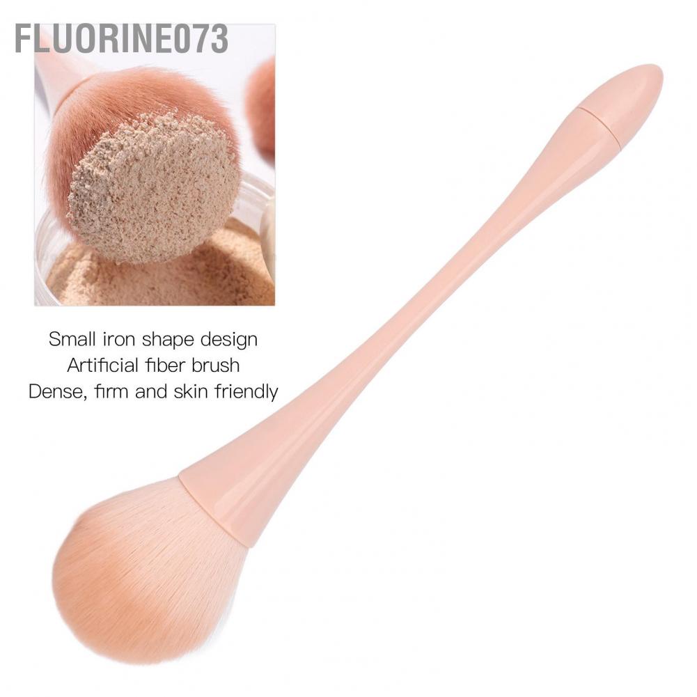 Fluorine073 Nail Art Dust Brush Soft Bristles Long Handle Powder Cleaning Blush Makeup for Salon Home