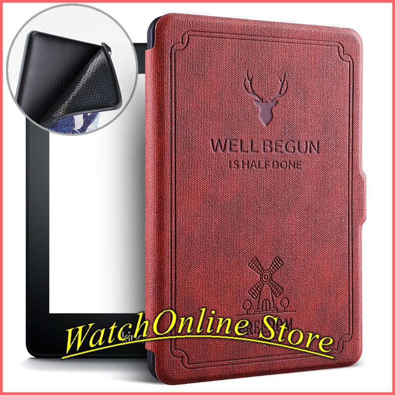 Bao da Kindle Paperwhite 1/2/3/4 ,Kindle Paperwhite 5 Kindle Basis 2019 ,  Kindle Basis  họa tiết Hươu nai