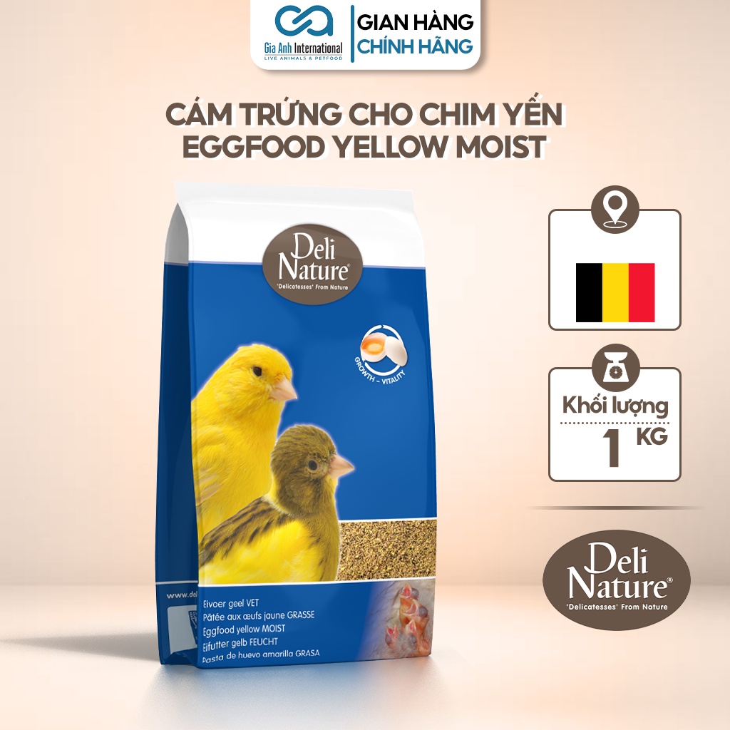 Cám Trứng Ẩm Dành Cho Chim Yến - Deli Nature Eggfood Yellow Moist 100% Mật Ong Tự Nhiên Bổ Sung Dinh Dưỡng Gói 1kg