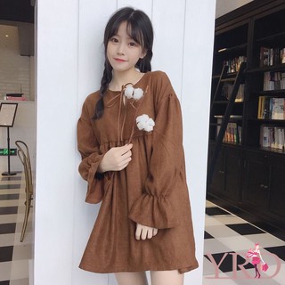 CiCi💎 Đầm ulzzang dài tay 3 màu