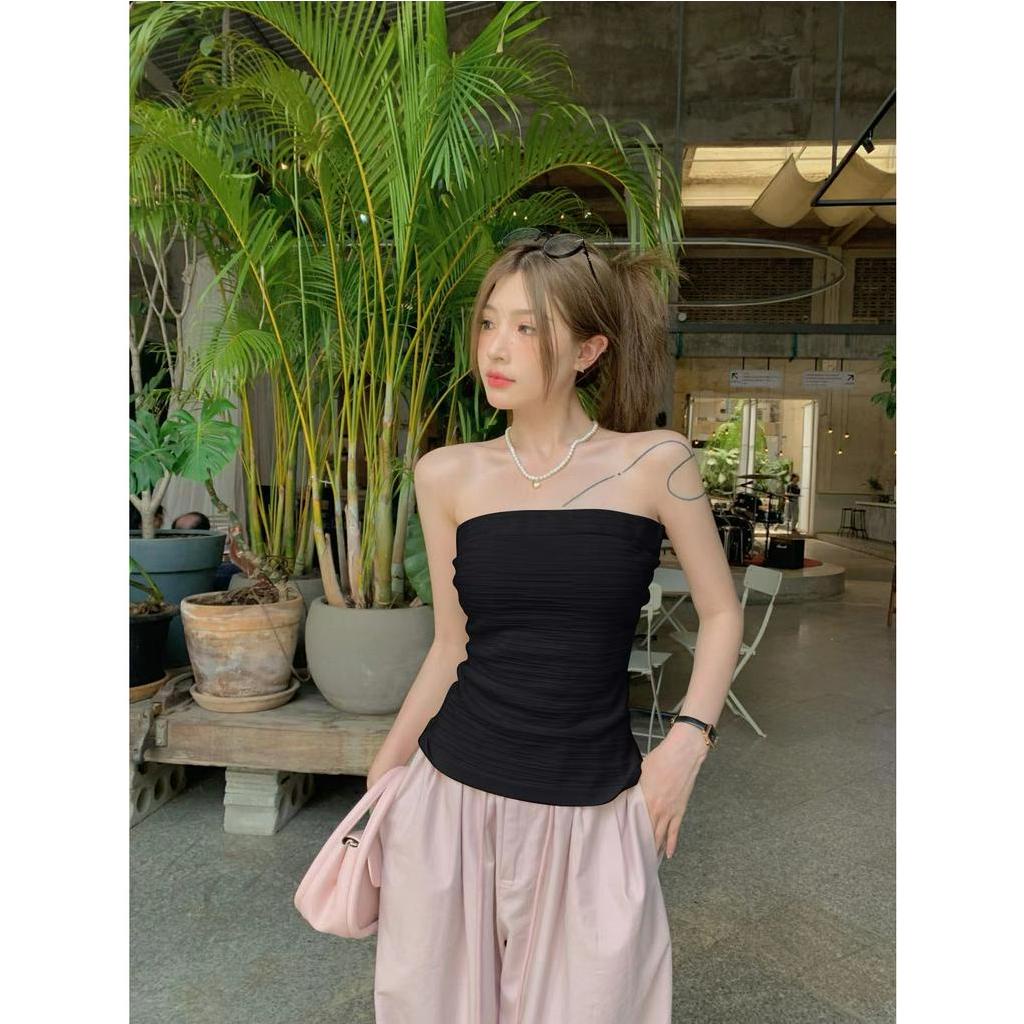 Áo Sweater Sát Nách Dáng Ôm Thiết Kế Quyến Rũ Cho Nữ