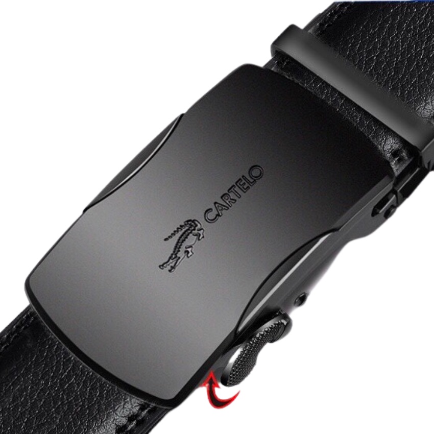 Thắt lưng nam cao cấp CARTELO, dây nịt da thật độ bền cao, sang trọng, hợp thời trang