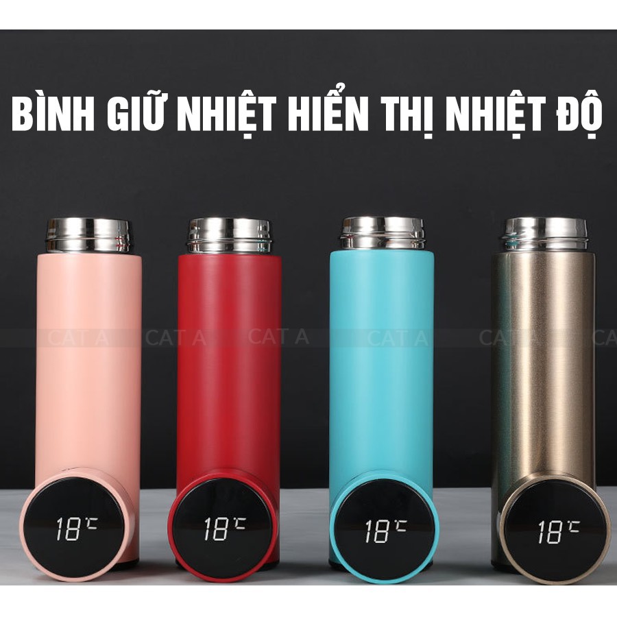 Bình nước giữ nhiệt có đèn Led 500ml