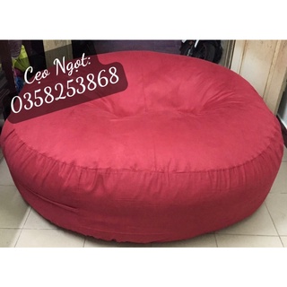 Ghế lười hạt xốp bánh rán tròn trụ (*Lưu ý: sản phẩm chưa bao gồm hạt xốp)