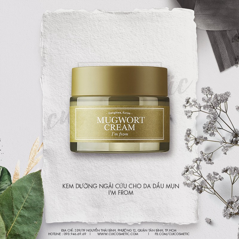 Kem dưỡng ngải cứu cho da dầu mụn I'm from Mugwort Cream 50ml
