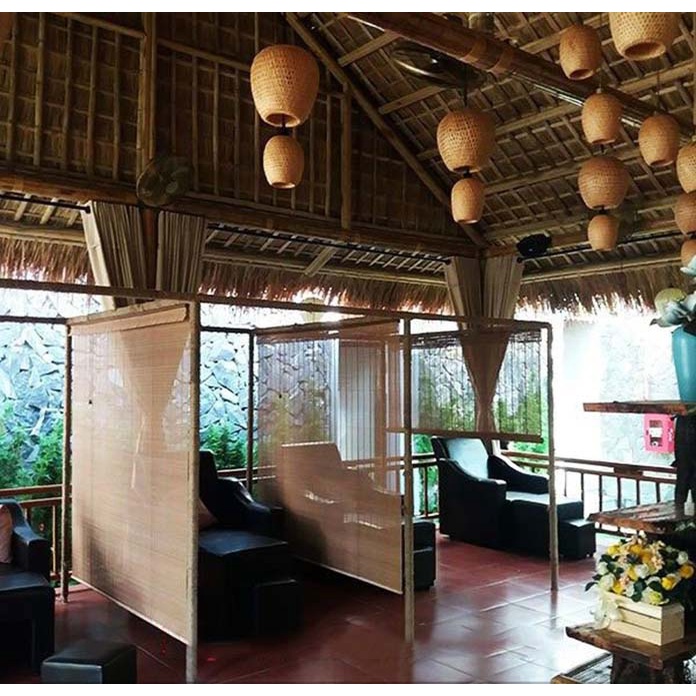 Mành tre trang trí tết làm phông nền chụp ảnh