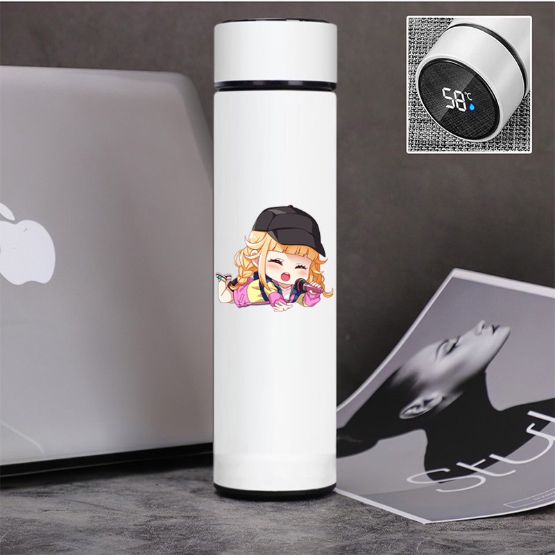 Bình Giữ Nhiệt KHỔNG MINH THÍCH ĐI QUẨY chibi anime Lõi INOX