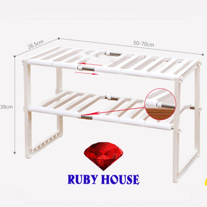 Kệ gầm bếp đa năng INOX 304 HÀNG LOẠI 1, kệ đựng dụng cụ nhà bếp, để giày dép, đồ dùng nhà tắm tiên lơi-Ruby House