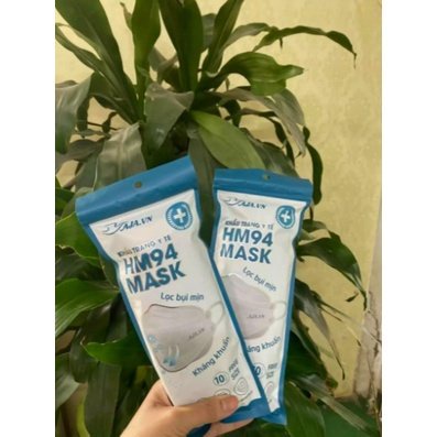 Khẩu trang HM Mask 4 lớp KF94 cao cấp túi zip 10 chiếc