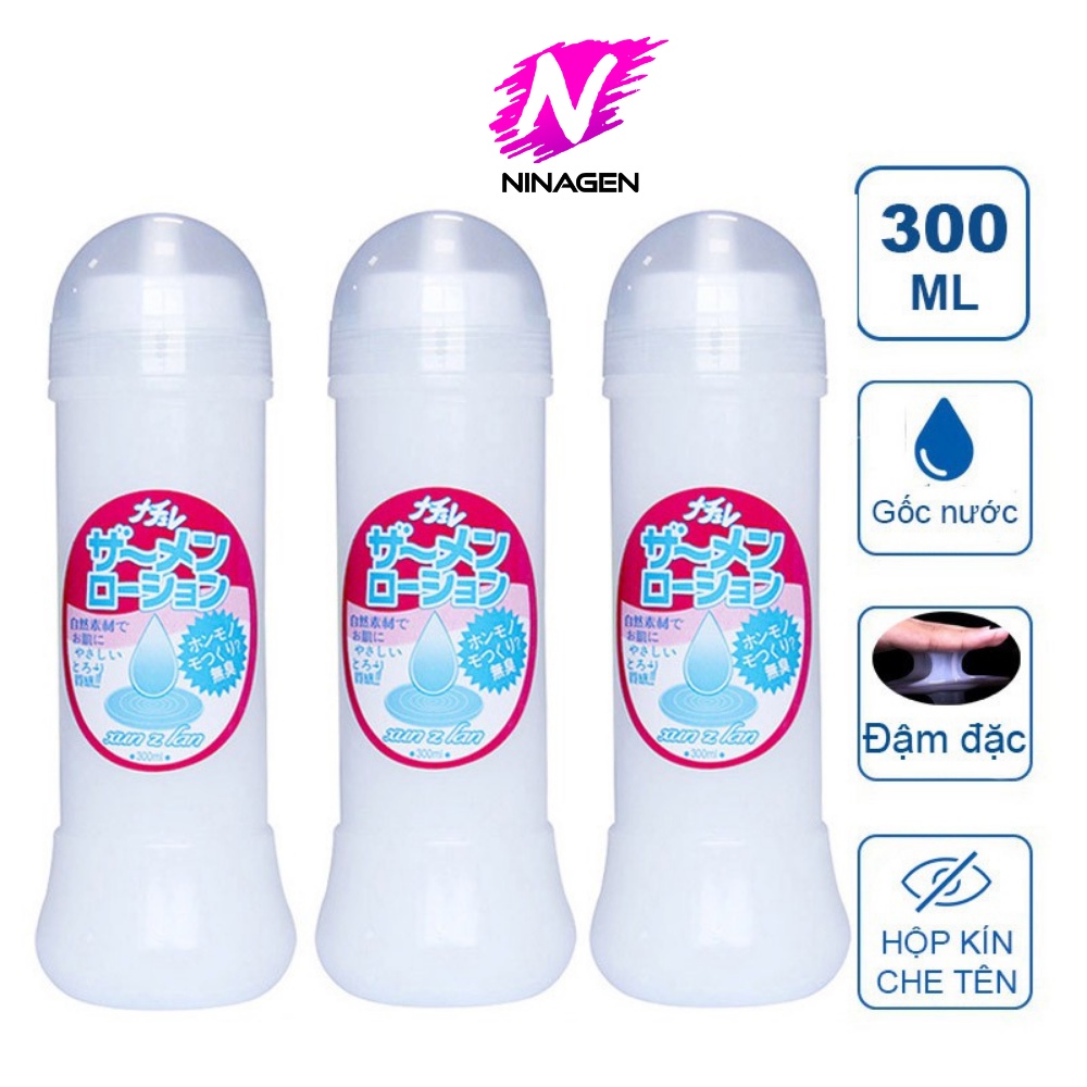 Gel bôi trơn mô phỏng tinh trùng Nhật Bản 300ml Xunzlan Dầu Bôi Trơn Gel Massage Gốc Nước NinaGen