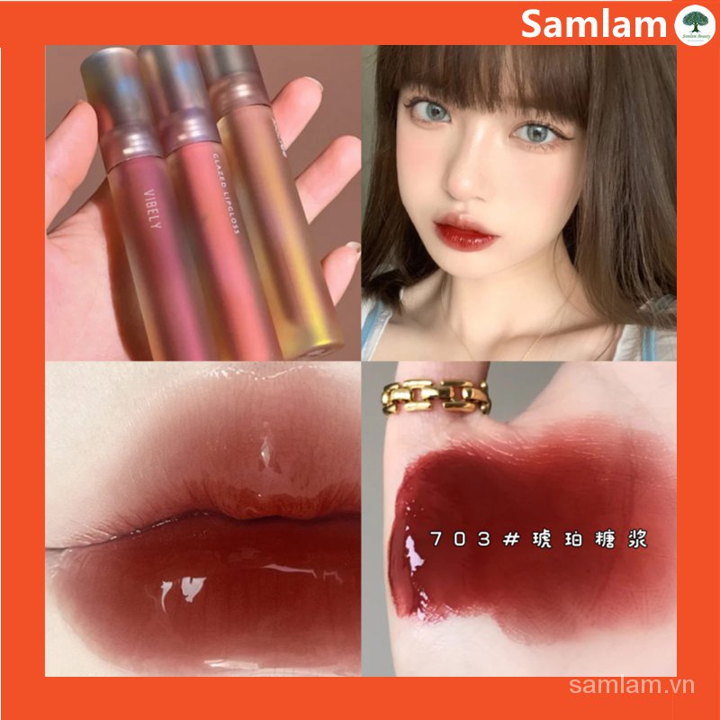[Hàng mới về] Son bóng VIBELY dưỡng ẩm chống nước lâu trôi thiết kế vỏ son độc đáo | BigBuy360 - bigbuy360.vn