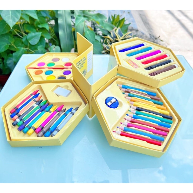 Bộ Tô Màu Sáng Tạo Lục Giác Cho Bé