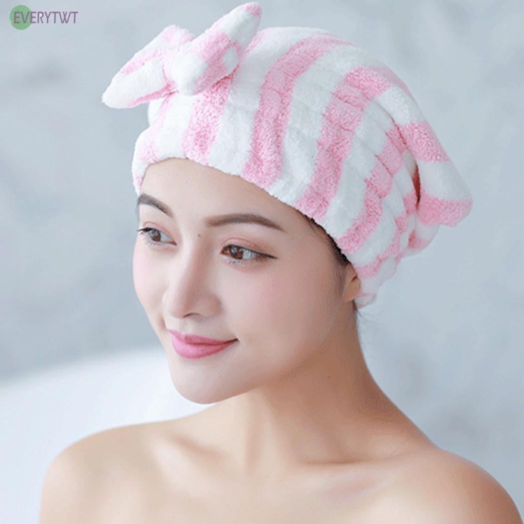 Quick Dry Towel Absorption Accessory Bathroom Cap Hair Hat Home Polyester