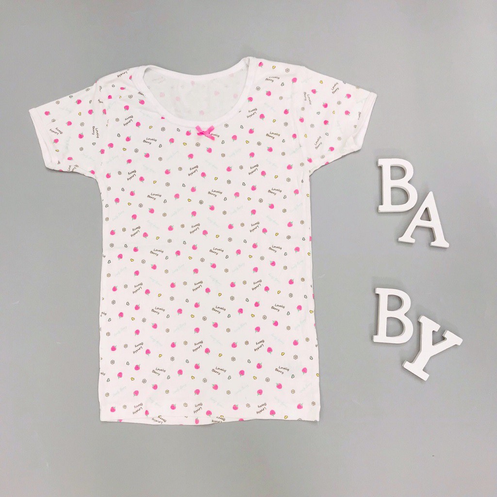 Áo thun cho bé gái, áo phông bé gái chất cotton mềm mát, size 100 - 140 - SUNKIDS