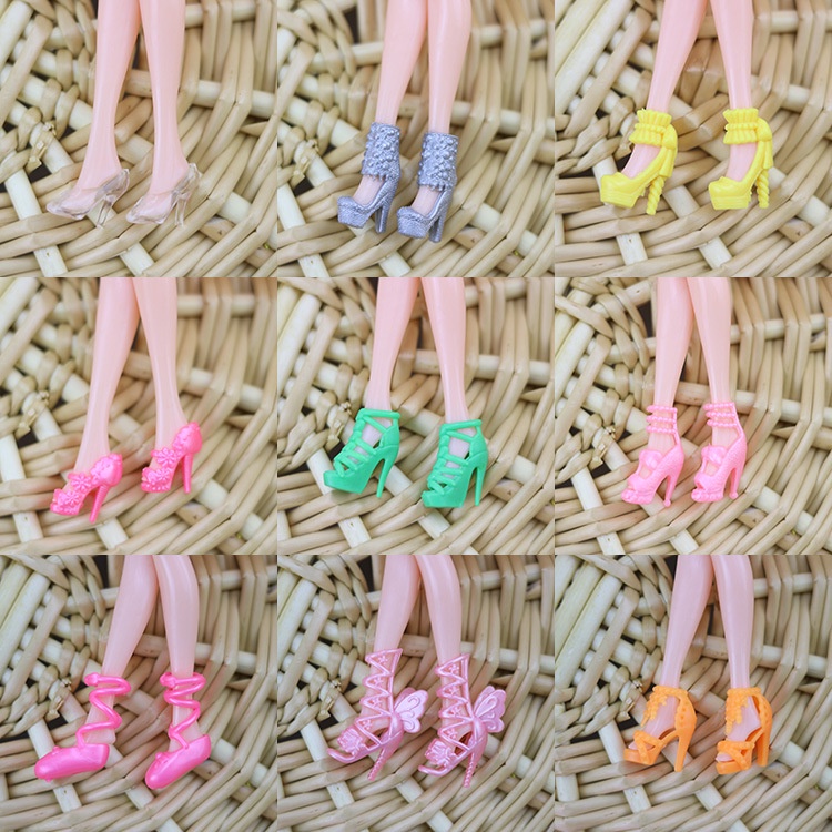 Set 20 đôi giày cao gót 30cm cho búp bê Barbie