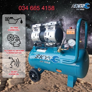 Máy nén khí 30l không dầu sky thái lan máy nhẹ, kêu êm, giá mềm, bảo hành dài hạn