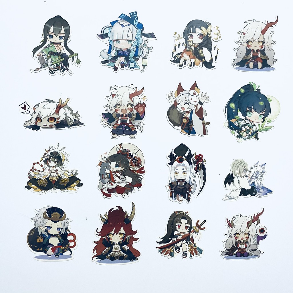 Bộ hình dán - sticker game Onmyoji Âm dương sư dán trang trí laptop, máy tính bỏ túi, vali, điện thoại, đàn gh