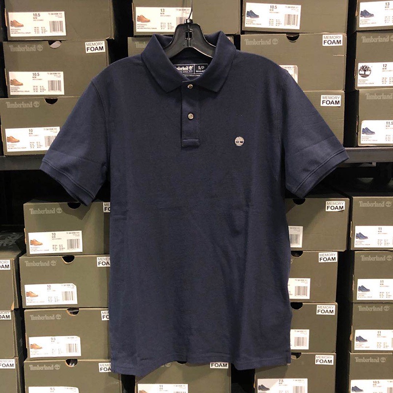 TIMBERLAND Áo polo Ngắn Tay In Hình Xe Hơi Thời Trang Dành Cho Nam