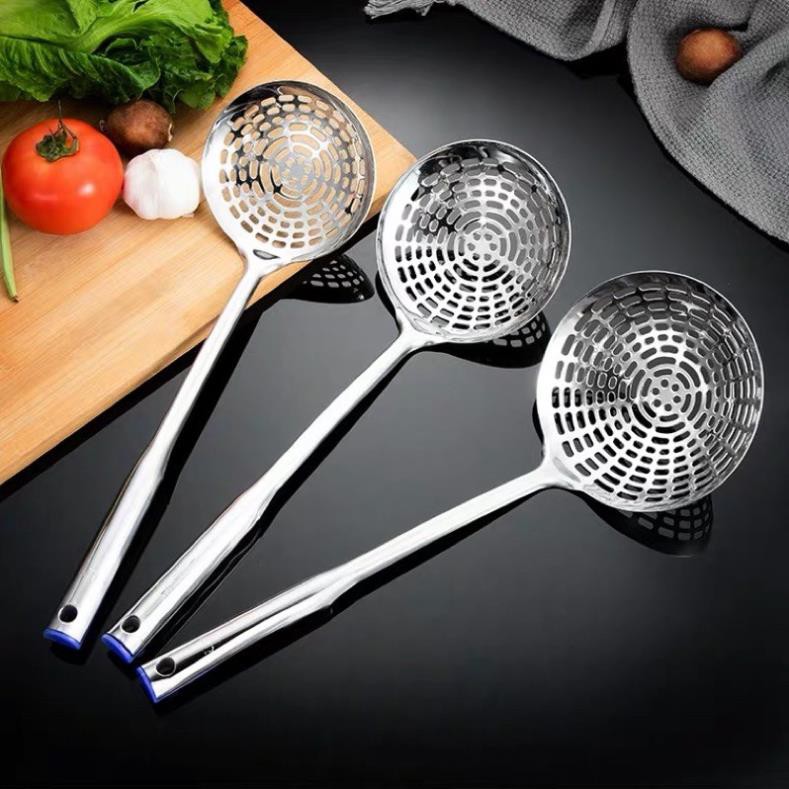 Chao vớt thức ăn inox cao cấp hàng dày sang bóng